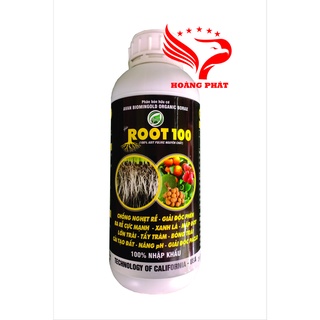Phân bón kích rễ root 100 1l - 100% axit fulvic nguyên chất - kích ra rễ cực mạnh, giải độc phèn - đâm chồi, xanh lá