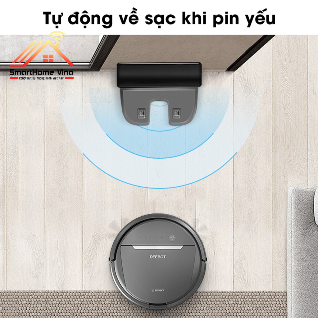 Robot hút bụi Ecovacs Deebot DD35 - Hàng chính hãng, bảo hành 12 tháng