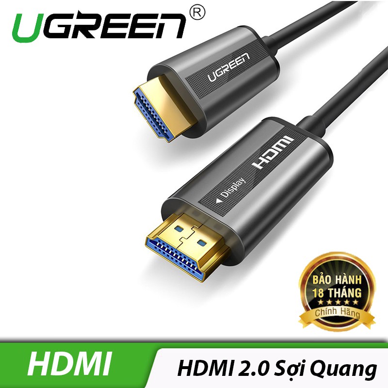 Cáp HDMI 2.0 Sợi Quang Dài 5M - 100M Hỗ Trợ 4K@60Hz HDR Cao Cấp Ugreen - Hàng Chính Hãng