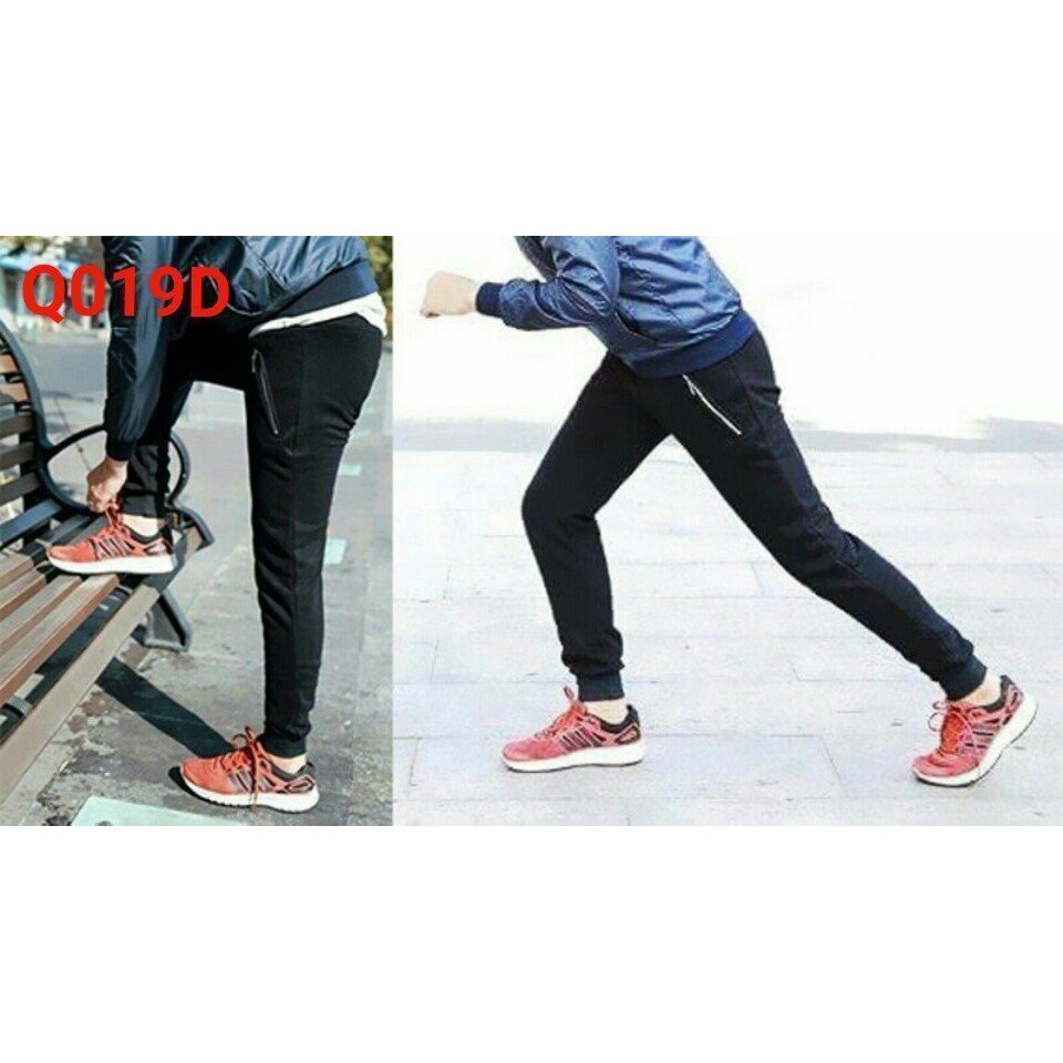 Quần Jogger nỉ khóa zip ở túi