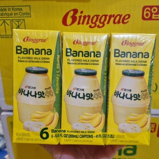 1 THÙNG 24 HỘP SỮA CHUỐI BINGGRAE  - HÀN QUỐC