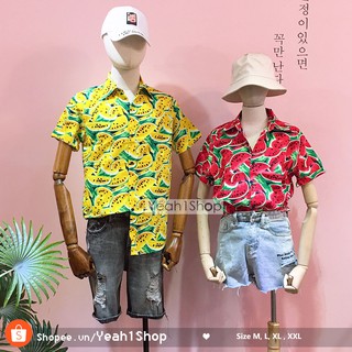 [Yeah1Shop]- Áo sơ mi trái cây dưa hấu 02 ( có size to ) SMTC