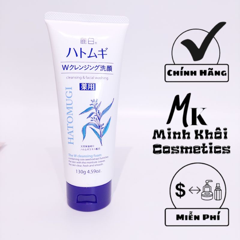 Sữa Rửa Mặt Trắng Da Hạt Ý Dĩ HATOMUGI CLEANSING & FACIAL WASHING 130g
