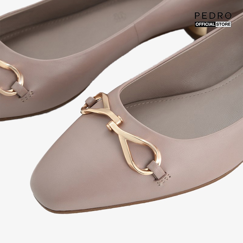 PEDRO - Giày đế bệt nữ mũi tròn Leather Ballerina PW1-66480044-14