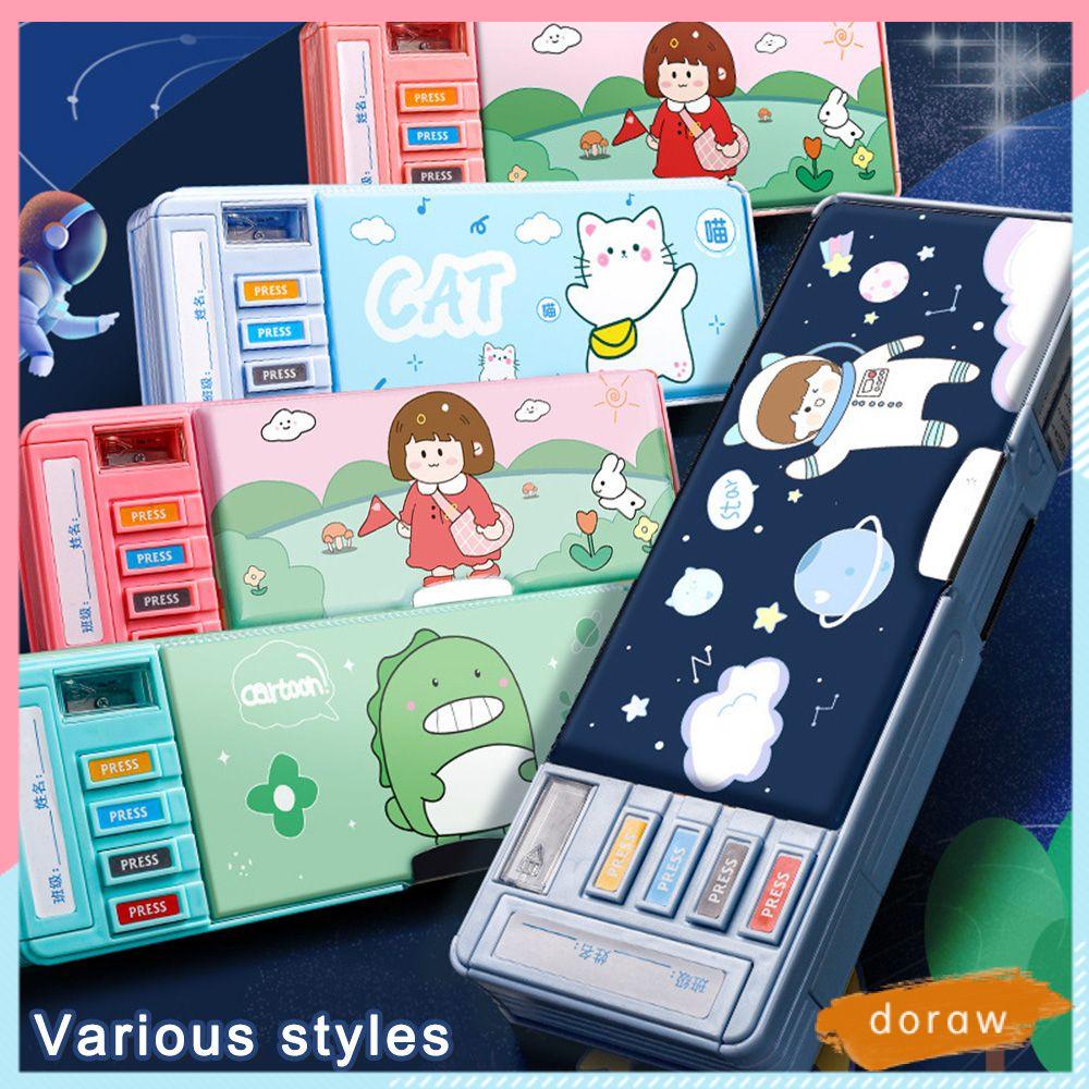 Túi Đựng Bút Bằng Vải Canvas Dễ Thương Sức Chứa Lớn