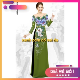 ⚡ Áo dài may sẵn ⚡  Áo dài nữ ⚡ FREESHIP ⚡Áo dài lụa nhật hoa in 3D tà đẹp vải  lụa hàng thời trang cao cấp