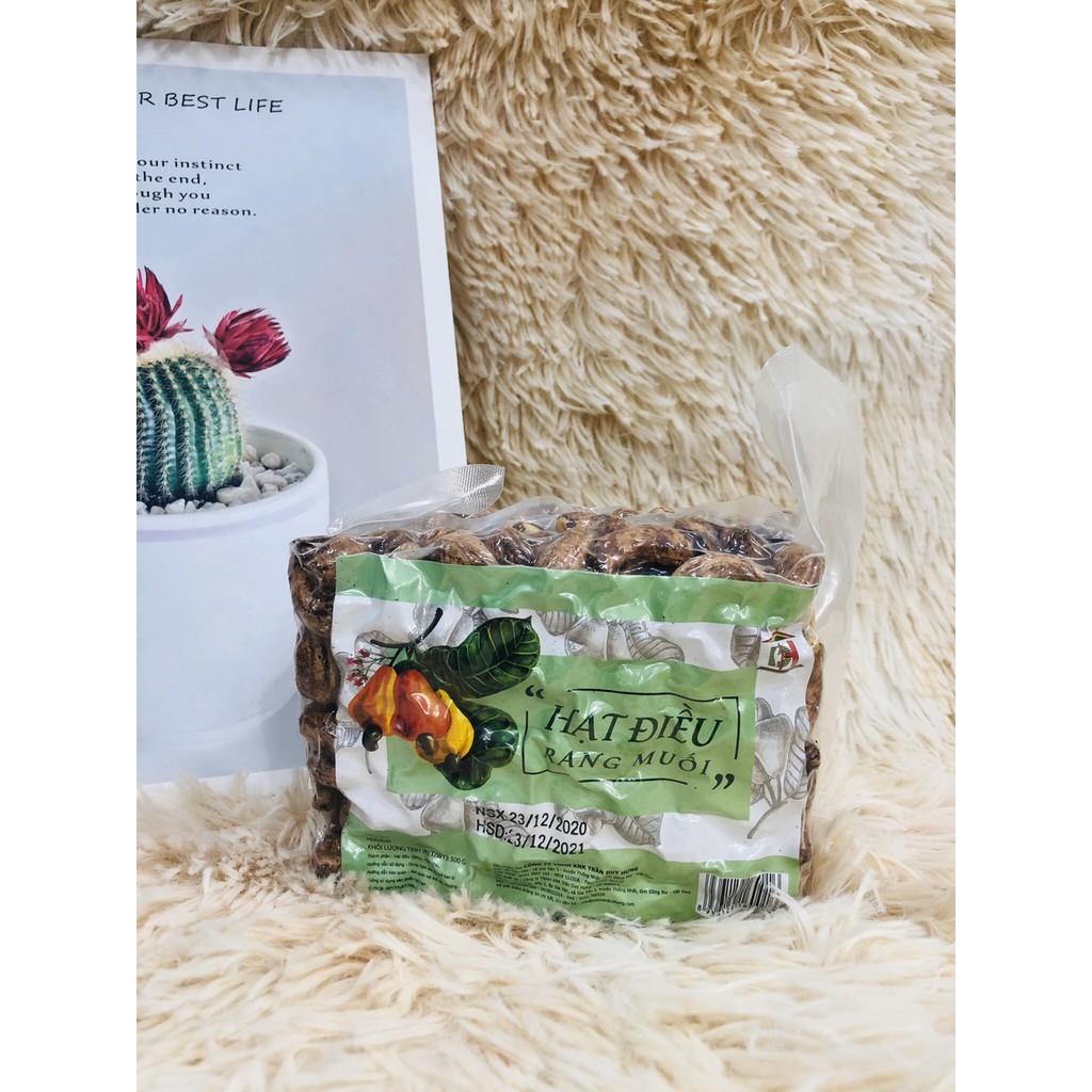 500Gram Hạt Điều Nguyên Lụa Rang Muối (túi Chân Không Xanh) - Ăn Vặt Đồng Nai
