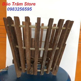 Chậu gỗ Sao loại tròn, cao chuyên dùng trồng Phong Lan cỡ số 1
