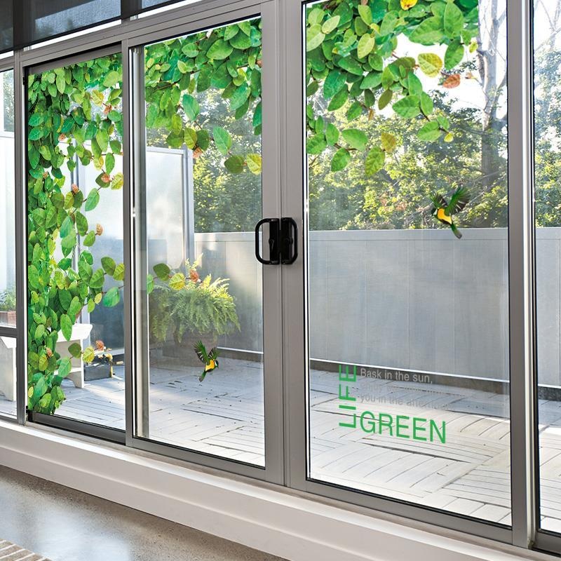 3d ba chiều dán tường ban công nhà bếp kính cửa sổ trượt trang trí