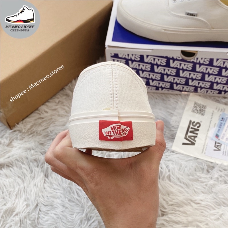[ Tặng móc khoá + box bảo vệ ]  Giày vans classic trắng buộc dây hàng 1:1 chất lượng  [ full box + freeship ]