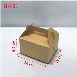Hộp đựng bánh bông lan, hộp kraf nâu , hộp bánh mì