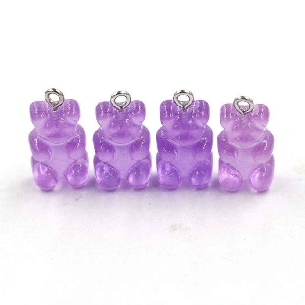 Mặt Vòng cổ Hình Kẹo Gummy Nhiều Màu Sắc Sáng Tạo|Set 10 Mặt Vòng cổ Hình Gấu 17 * 11 mm