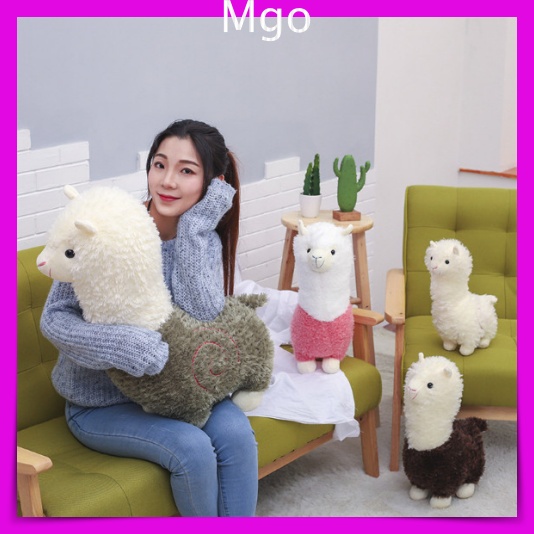 Gấu Bông Lạc Đà Cừu Trắng Alpaca Mịn Đáng Yêu Dễ Thương Qùa Tặng May Mắn Ý Nghĩa