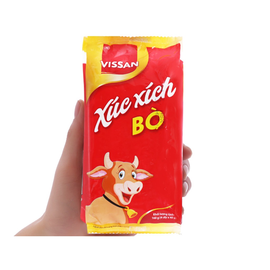 Xúc Xích Vissan Ăn Liền/ Xúc Xích Tiệt Trùng Heo - Bò 160g