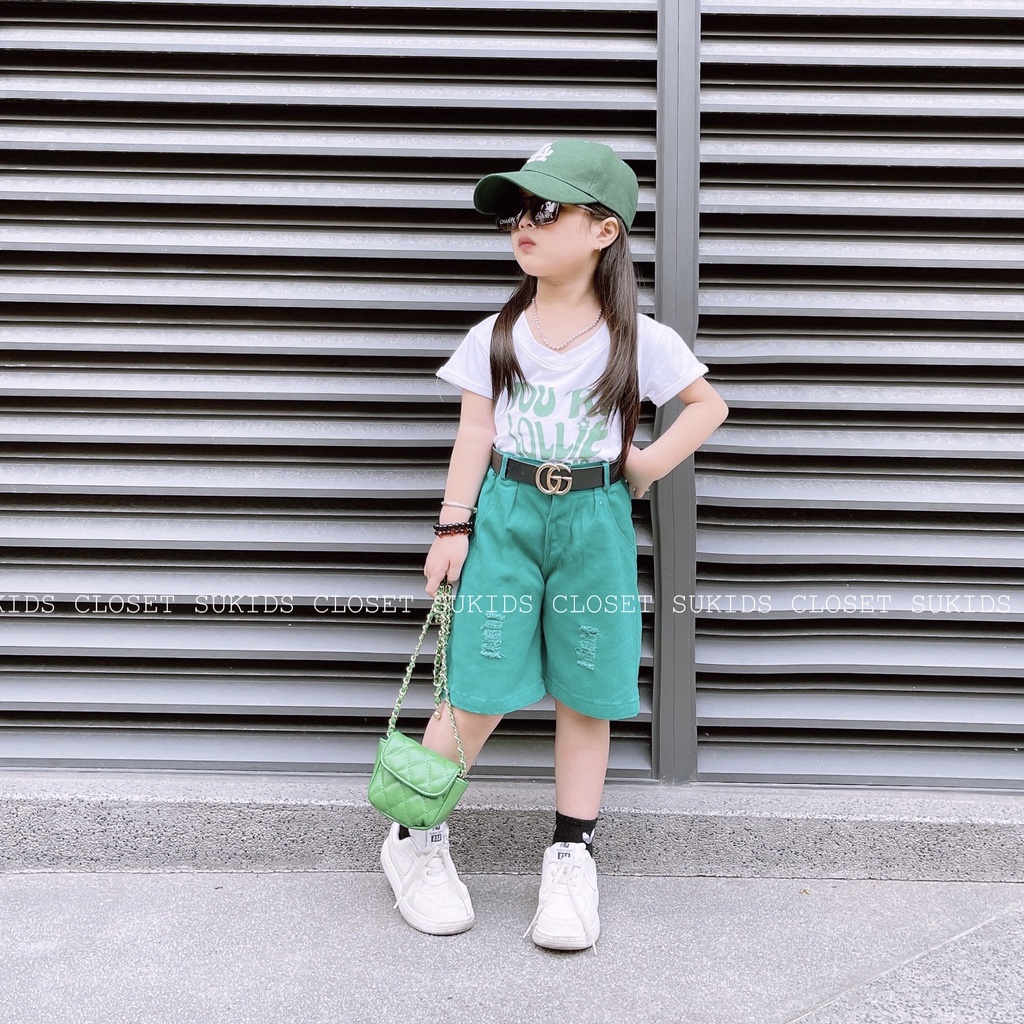 Bộ Bé Gái Đa Phong Cách 11kg-36kg( Áo cottong cổ tim+ Quần kaki mềm) - B60