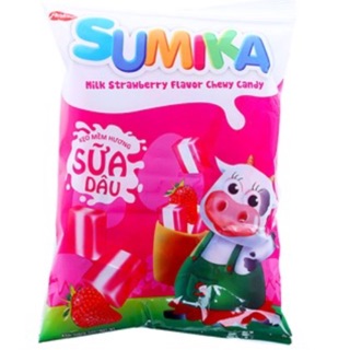 Kẹo mềm Sumika hương sữa Dâu gói 140g