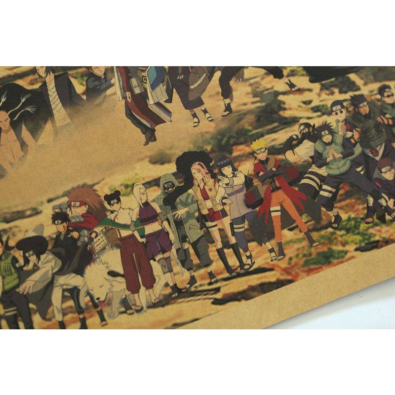 Tấm Áp Phích Trang Trí Nội Thất In Hình Nhân Vật Phim Naruto Kích Thước 70.5x50cm