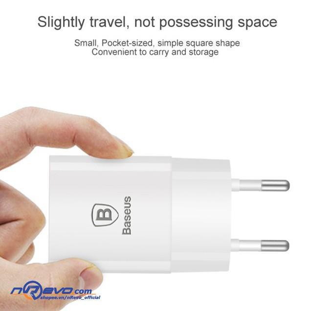 Củ Sạc Baseus 5V 2.1A Cổng USB Phù Hợp Mang Đi Du Lịch Cho Samsung Xiaomi iPhone