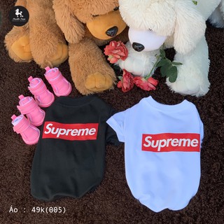 Áo Chó Mèo Mẫu SUPREME Siêu Cute !Chất Liệu 100% Cotton Siêu Thoáng Mát [ Mã 005 ]
