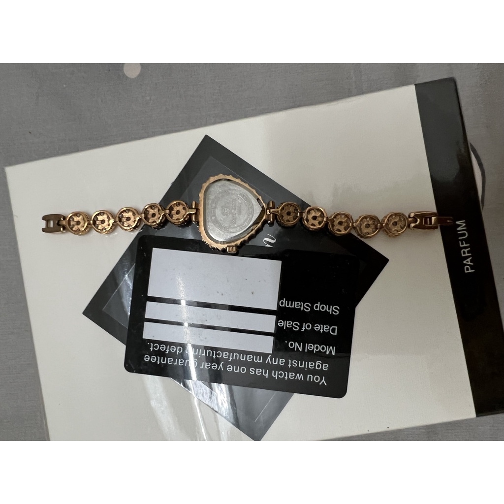 Pass Đồng Hồ Nữ Chính Hãng Royal Crown 3595 Jewelry vàng đồng Dây Kim Loại Đính Đá Chống Nước Chống Xước