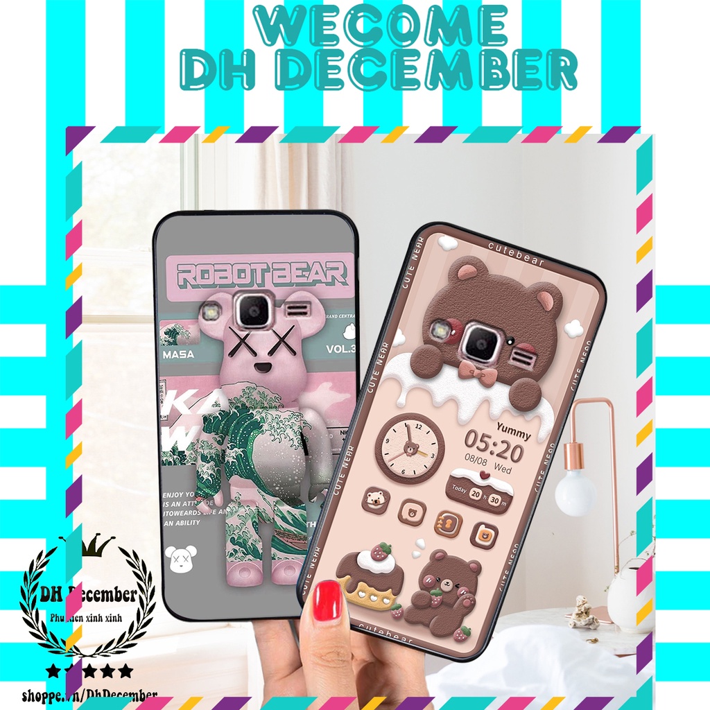 Ốp lưng Samsung J2 PRIME in hình 3D GẤU HỒNG-GẤU BE3R -XINH XẺO CỰC ĐẸP