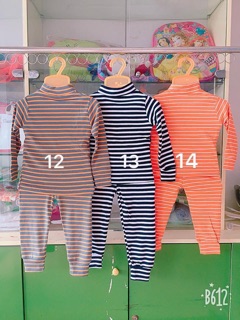 Set 3 bộ cotton len cho bé( bé trai và gái)