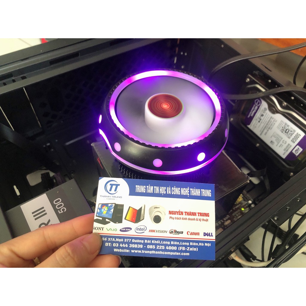 Quạt Tản Nhiệt, Fan CPU Coolmoon UFOX UFO Led RGB - Tự Động Đổi Màu Và Hiệu Ứng