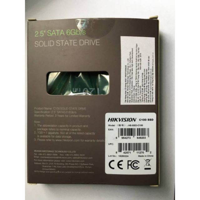 Ổ CỨNG SSD HIKVISION C100 DUNG LƯỢNG 120GB | BigBuy360 - bigbuy360.vn