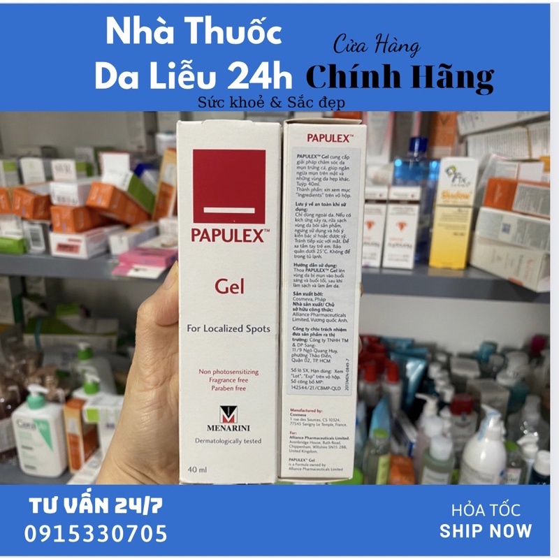 PAPULEX GEL CHẤM MỤN DATE MỚI