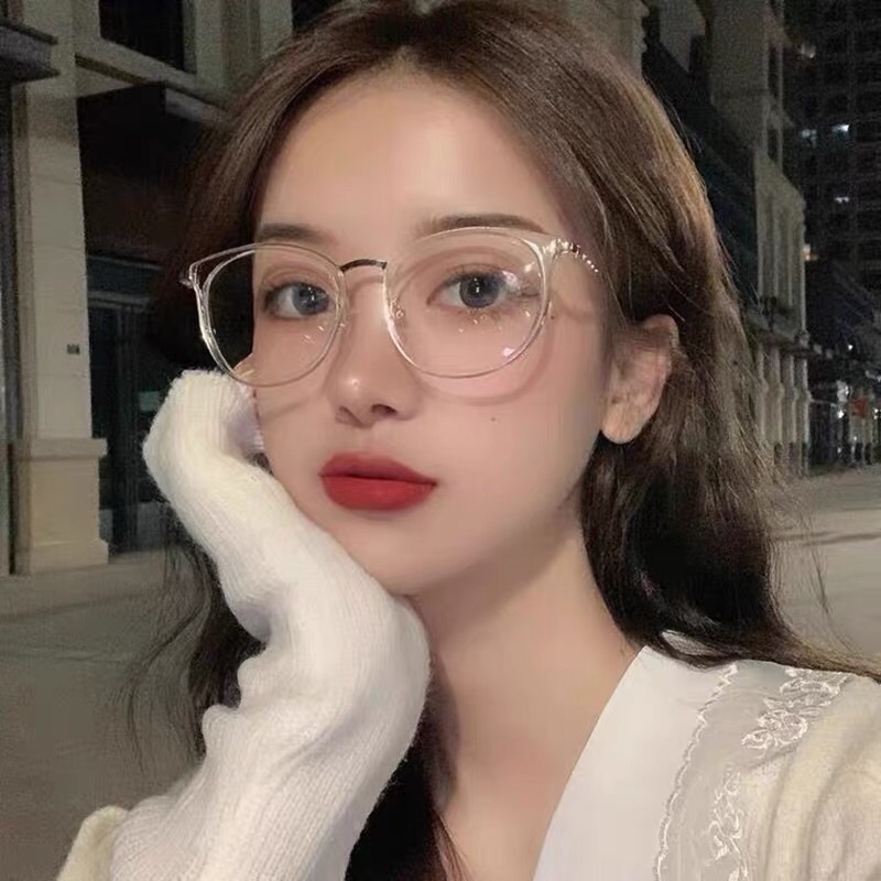 Gọng kính cận Kim Loại nữ tròn bầu cốt sắt cứng cáp 2053 Hàng Loại 1 Namphongeyewear