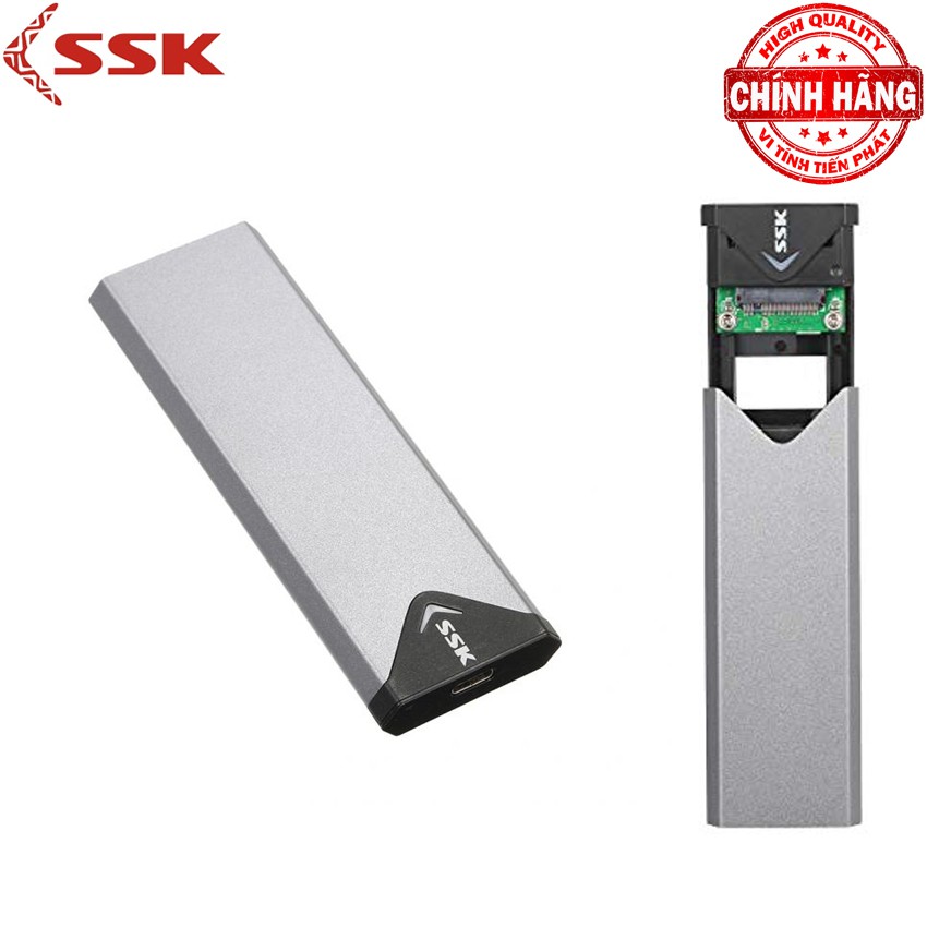 SSD Box chuyển SSD M2 Sata sang ổ cứng di động - SSK SHE-C320 chuẩn USB 3.0 - 5Gbps M.2