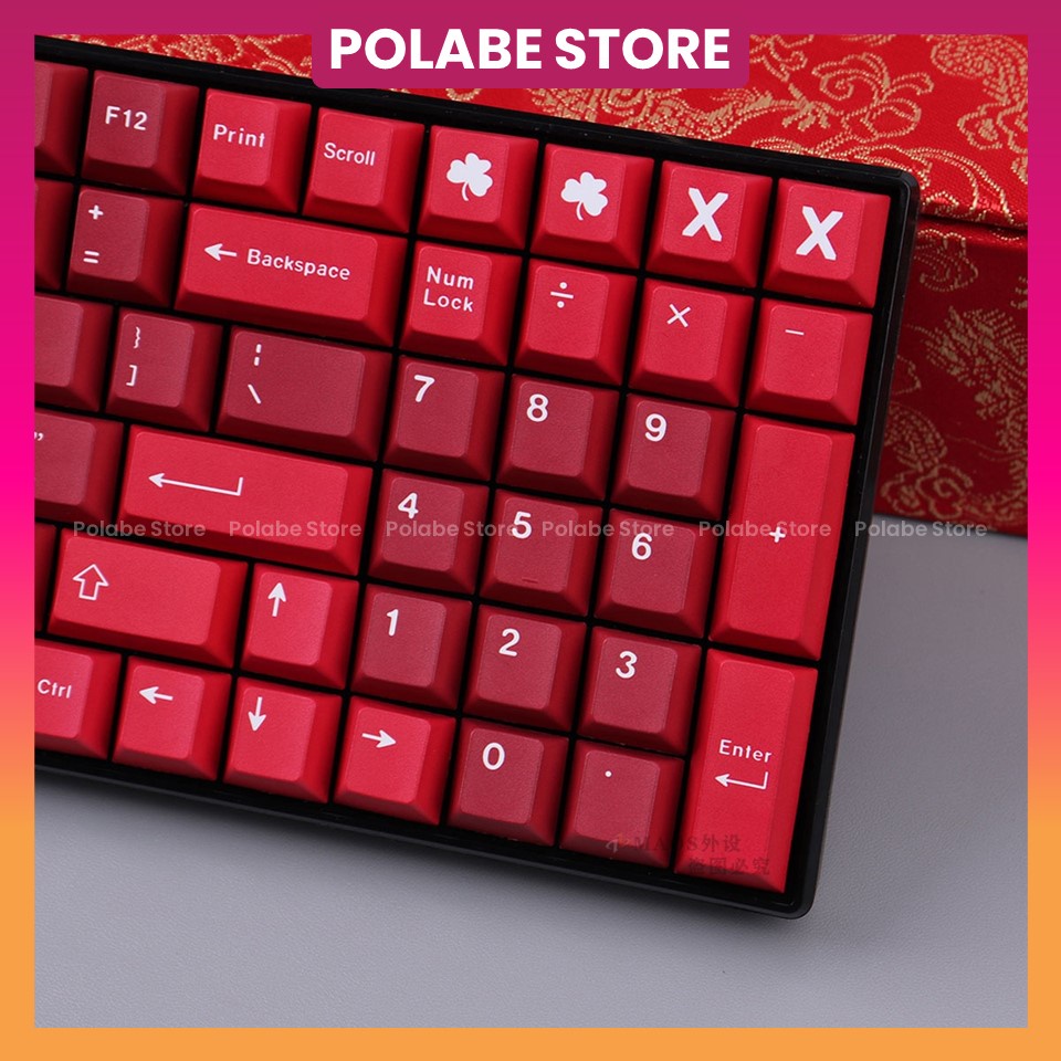Keycap Jamon Cherry Profile kiểu in dyesub sử dụng trên nhiều layout bàn phím cơ - Polabe Store
