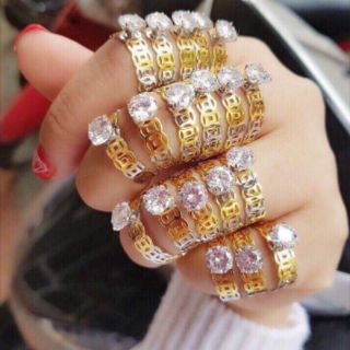 Nhẫn bạc mạ vàng 2 màu