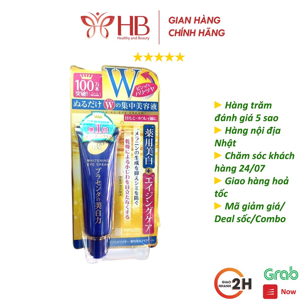 Kem mắt Meishoku Place Whitening Medicated Whitening Eye Cream Bill Nhật Bản