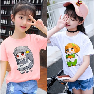 Áo thun trẻ em bé 2 màu hồng trắng in hình hero team cực hot