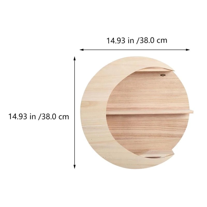 Kệ treo tường trang trí hình mặt trăng, kệ decor bằng gỗ MDF cao cấp phủ melamin chống ẩm chống xước