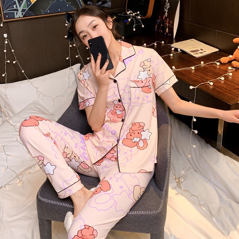 Đồ Bộ Pijama Mặc Nhà, Bộ Ngủ Cộc Dài Nhiều Màu Xinh Xắn Nhẹ Nhàng CDCP04