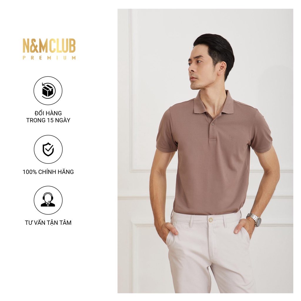 Áo Thun Polo N&M CLUB Nam màu nâu cafe mã 2104033