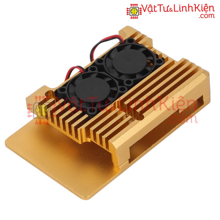 Hộp Bảo Vệ Cho Raspberry Pi 3 Model 2b/3b với cánh tản nhiệt hai quạt