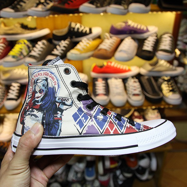 Giày Converse Haley Quinn cao cổ vải họa tiết CCVH02