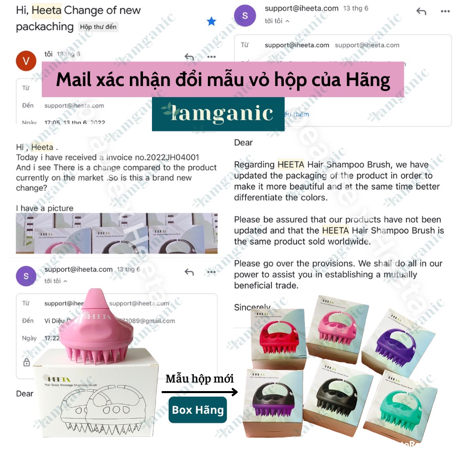 Lược gội đầu HEETA SHAMPOO BRUSH Best-seller Amazon US-UK bản upgrade 2021