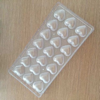 Khuôn làm socola nhựa cứng hình tim