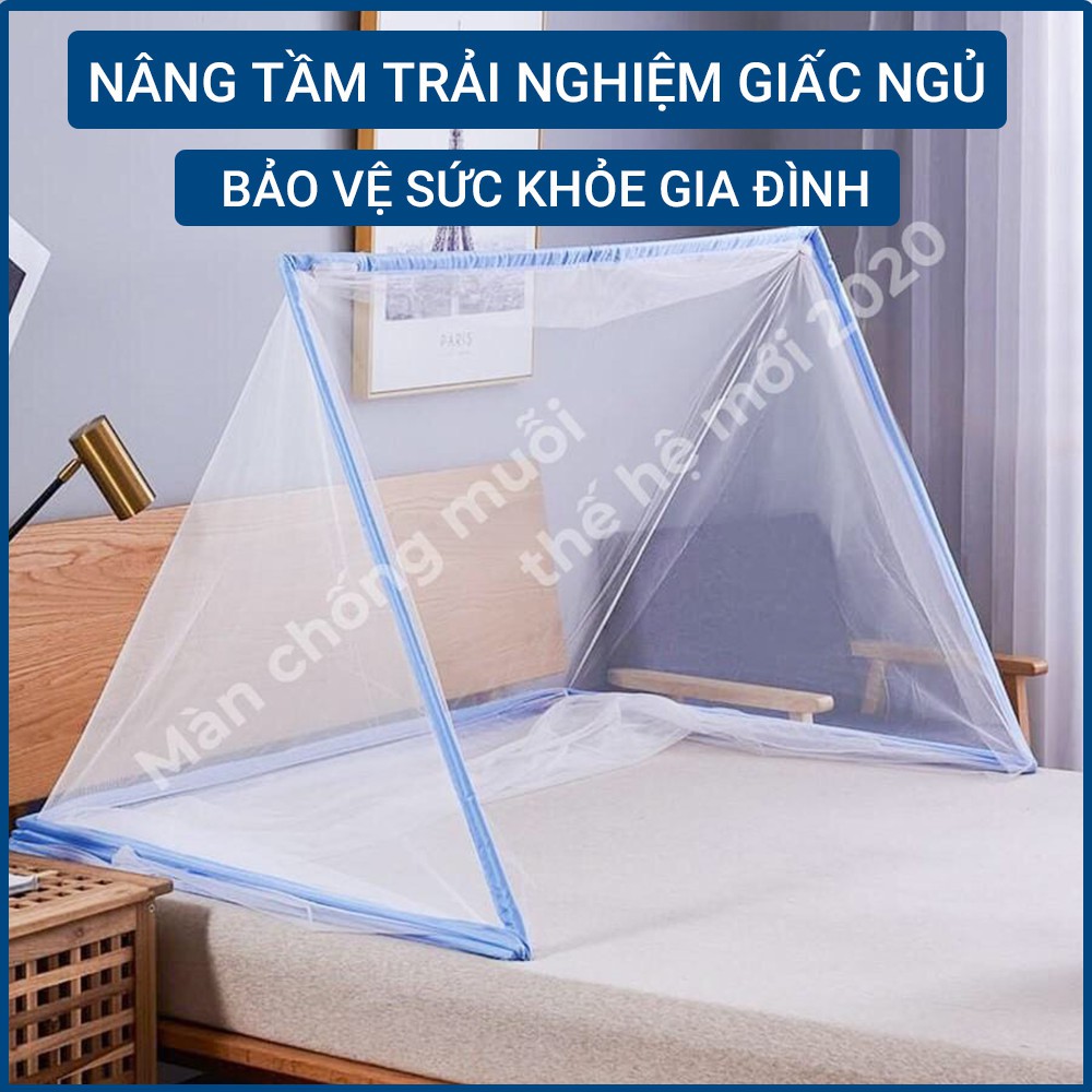 ( Hàng chính hãng ) Màn chống muỗi màn chụp màn ngủ gấp gọn cao cấp tiện lợi  - Kích thước 160 x 200cm