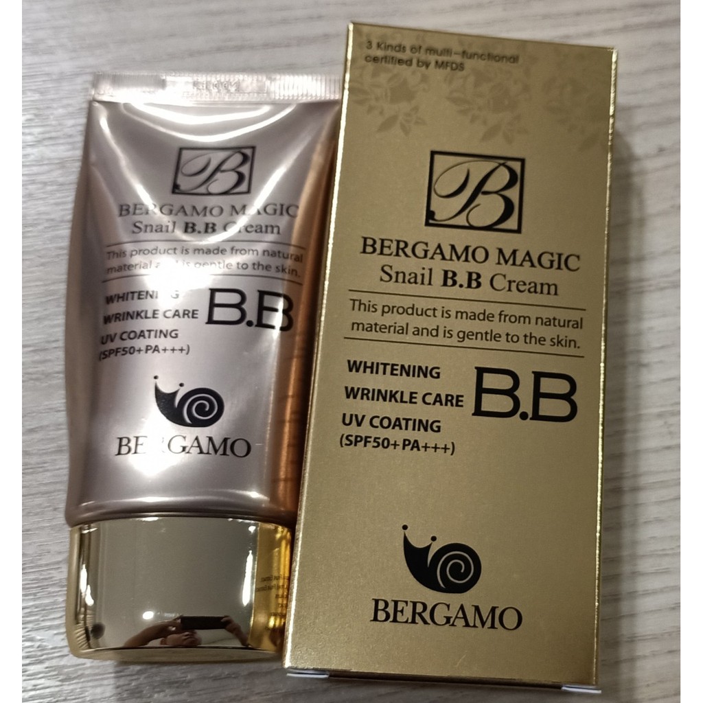 ( THANH LÝ) Kem nền BB cream tinh chất từ ốc sên BERGAMO MAGIC SNAIL B.B CREAM SPF50 PA+++ 50mL- Như hình | BigBuy360 - bigbuy360.vn