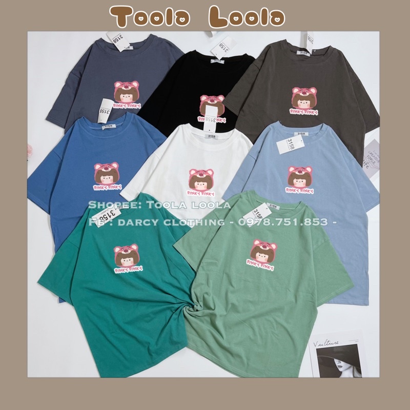áo thun 3158 cotton khô  FREESHIP  gấu pinky pinky áo thun quảng châu