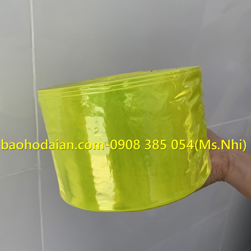 Phản quang nhựa bản 10cm may kèm áo mưa, balo