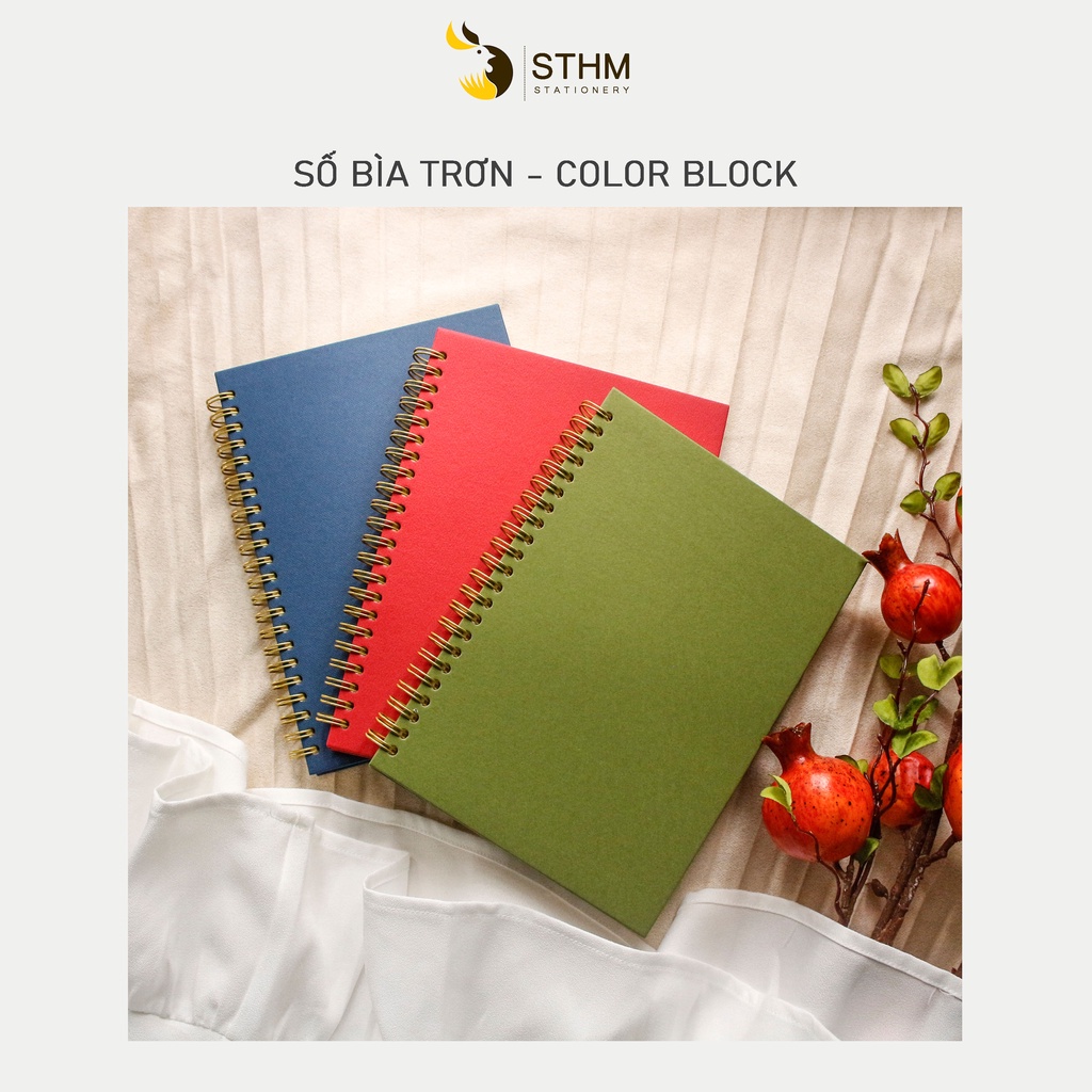 SỔ BÌA TRƠN CAO CẤP - MÀU COLOR BLOCK - A5 - STHM Stationery