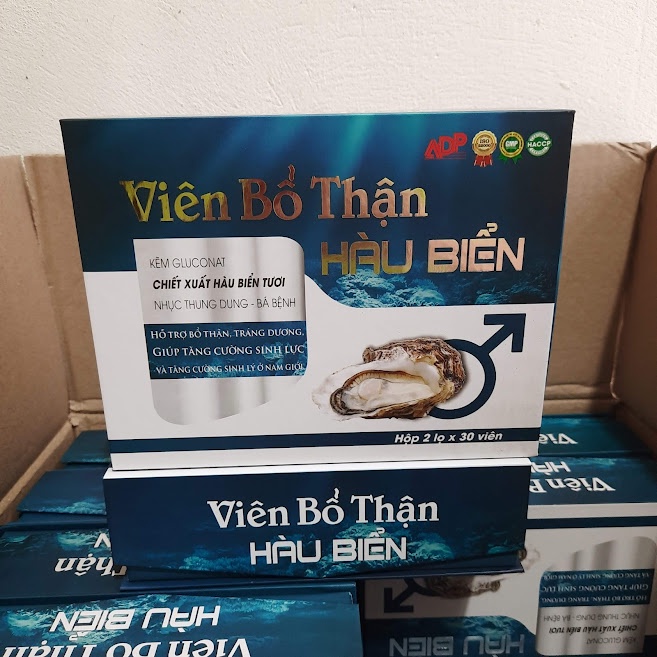 Viên Bổ thận nam - Viên bổ thận HÀU BIỂN - Tinh chất Hàu biển OB - Hộp 2 lọ cao cấp