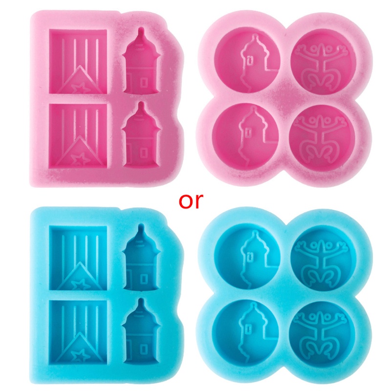 Khuôn Silicone Làm Mặt Dây Chuyền Hình Lá Cờ Lâu Đài / Ếch