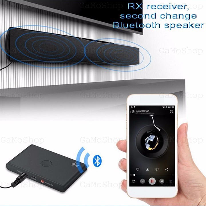 Bộ Thu Phát Bluetooth Không Dây TX6 2 in 1 Có NFC